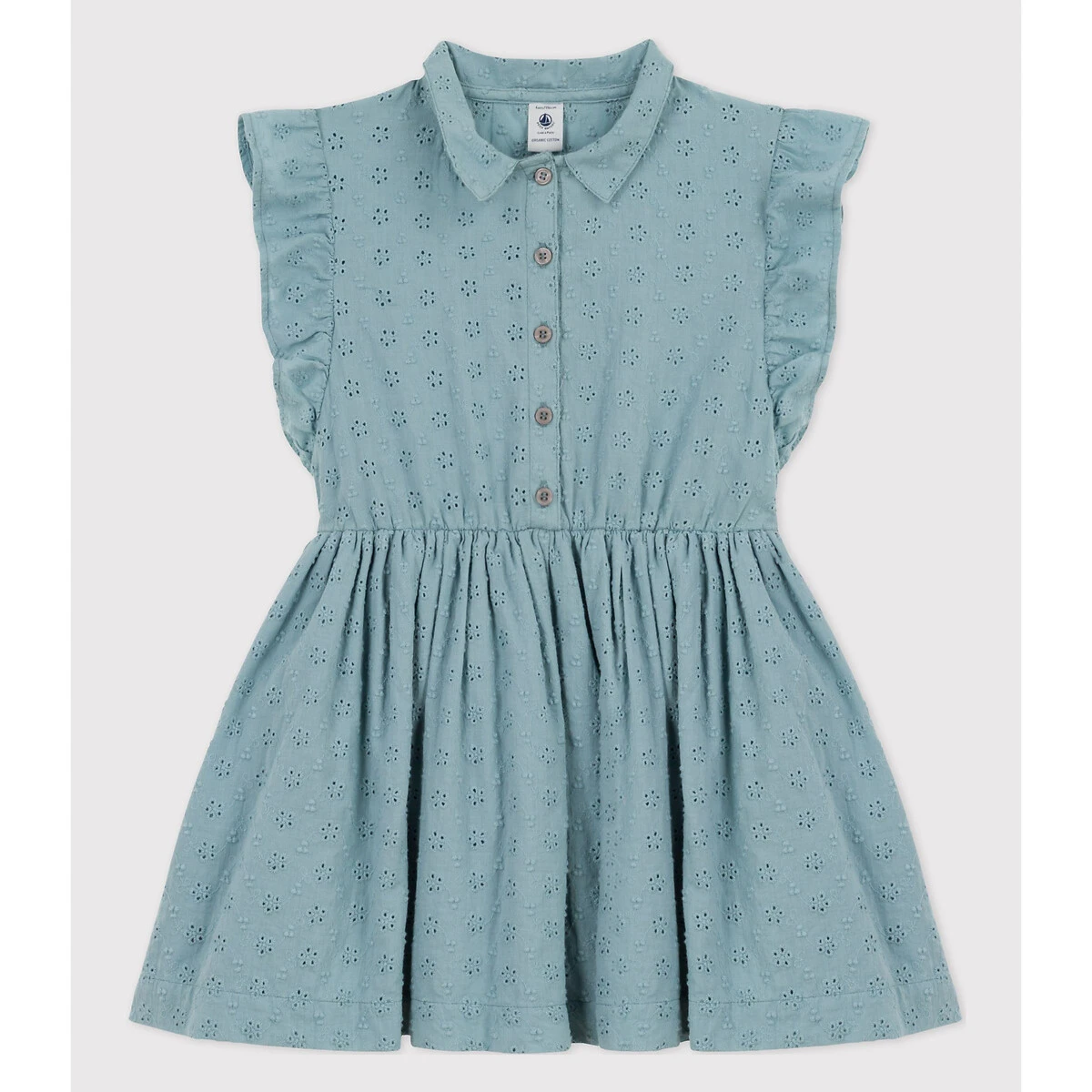 PETIT BATEAU Robe En Broderie Anglaise Avec Volants 3 PETIT BATEAU Robe En Broderie Anglaise Avec Volants – Image 3