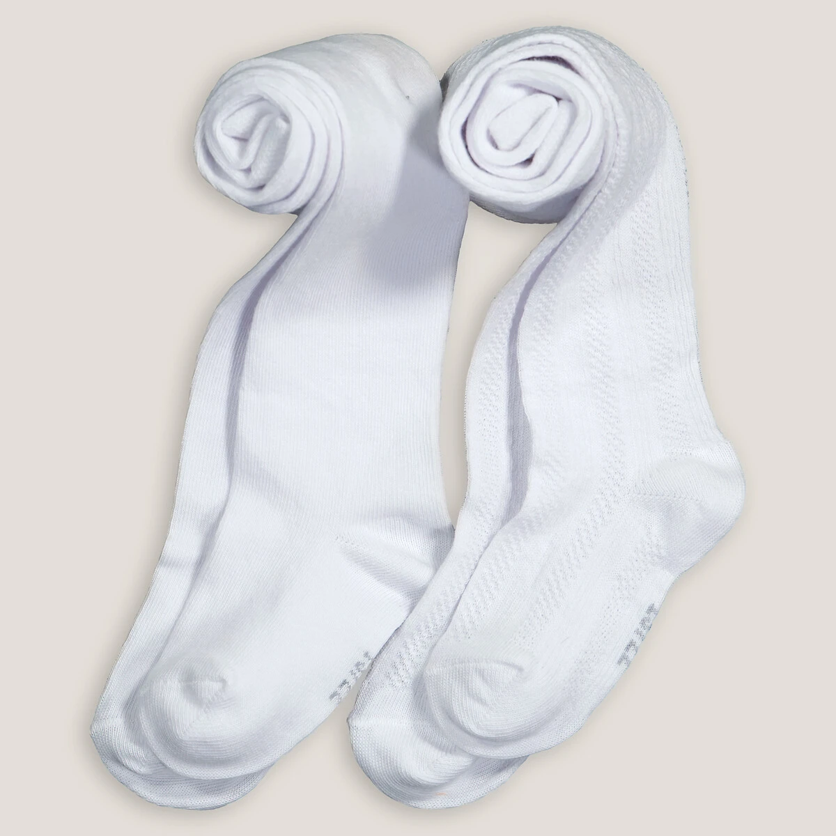 Lot De 2 Paires De Collants Dont 1 En Pointelle 1 Lot De 2 Paires De Collants Dont 1 En Pointelle