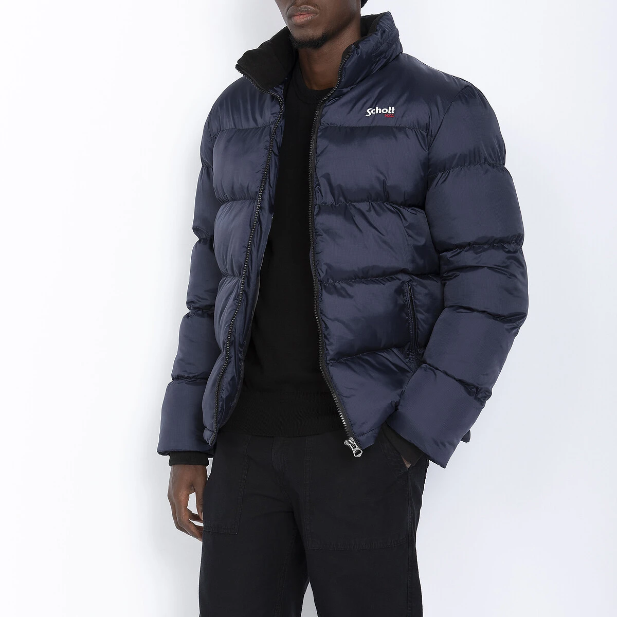 Schott Doudoune Zippée Col Montant Idaho 1 Schott Doudoune Zippée Col Montant Idaho