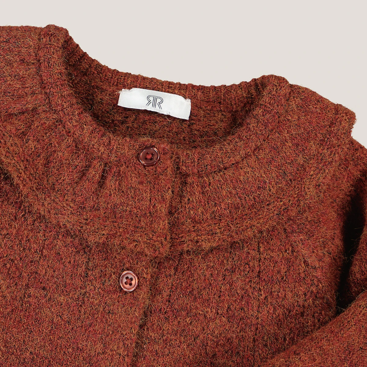 Cardigan Col Volanté En Fine Maille Boutonné 5 Cardigan Col Volanté En Fine Maille Boutonné – Image 5