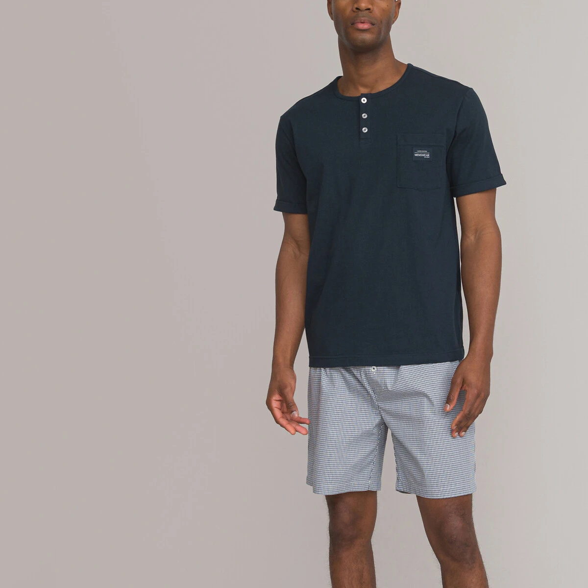 Pyjashort Encolure Ronde Boutonnée 1 Pyjashort Encolure Ronde Boutonnée