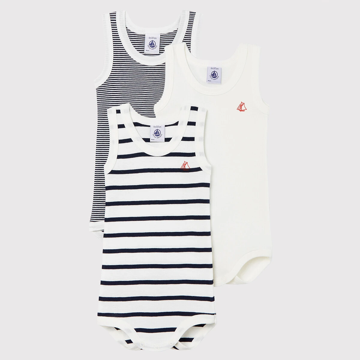 PETIT BATEAU Lot De 3 Bodies 3 Mois - 3 Ans 10 PETIT BATEAU Lot De 3 Bodies 3 Mois - 3 Ans – Image 10