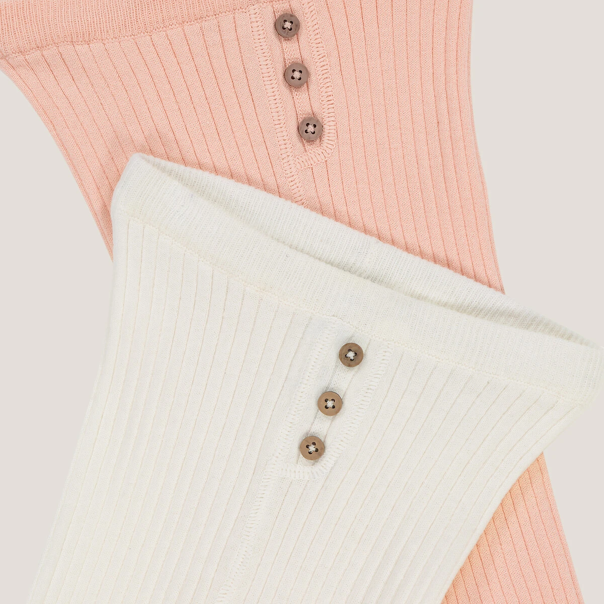 Lot De 2 Leggings Unis En Côtes 4 Lot De 2 Leggings Unis En Côtes – Image 4