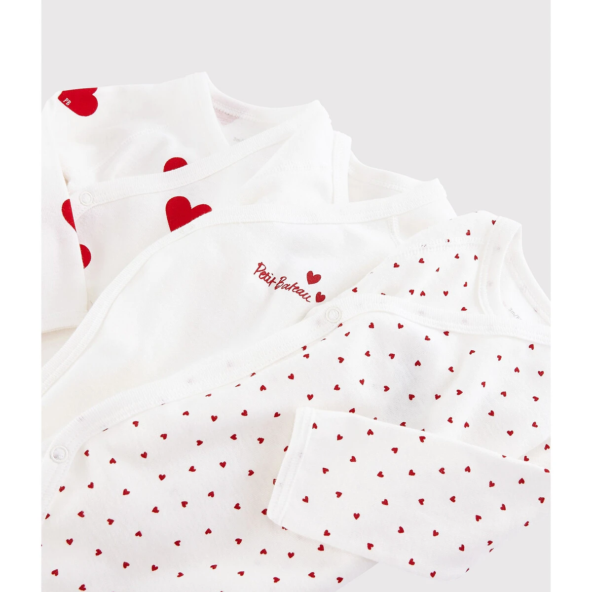 PETIT BATEAU Lot De 3 Bodies Ouverture Croisée 3 PETIT BATEAU Lot De 3 Bodies Ouverture Croisée – Image 3