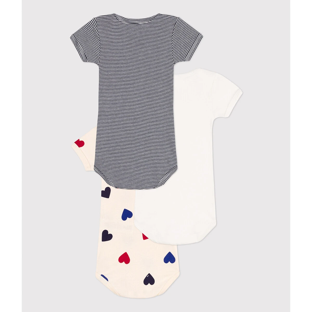 PETIT BATEAU Lot De 3 Bodies Manches Courtes 2 PETIT BATEAU Lot De 3 Bodies Manches Courtes – Image 2