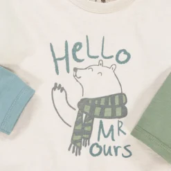 T-shirt Manches Longues Color Block, Imprimé Ours -Mode Décontractée 0fefc4322304628d09fd76c812d8ea6b