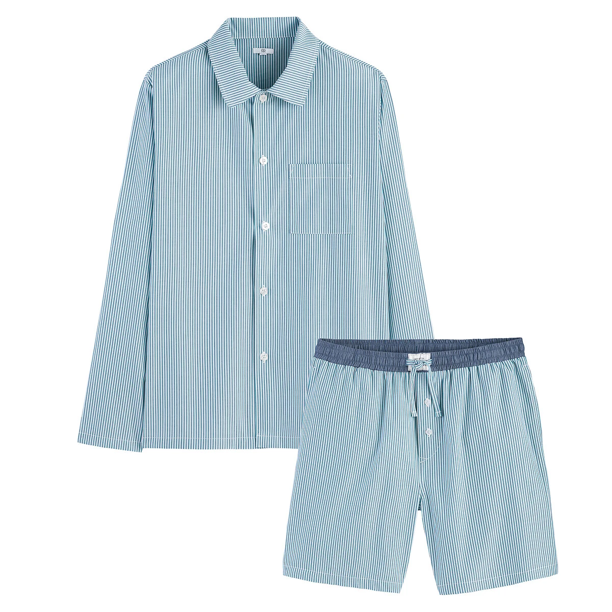 Pyjashort Imprimé Rayé Manches Longues 5 Pyjashort Imprimé Rayé Manches Longues – Image 5