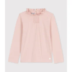 PETIT BATEAU T-shirt Col Victorien à Manches Longues