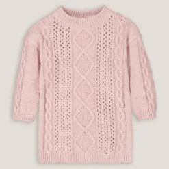 Robe-pull Droite Manches Longues, Maille Torsadée 8 Robe-pull Droite Manches Longues, Maille Torsadée -Mode Décontractée 1332aa3fe8aacdbbdb00d68803a9b425