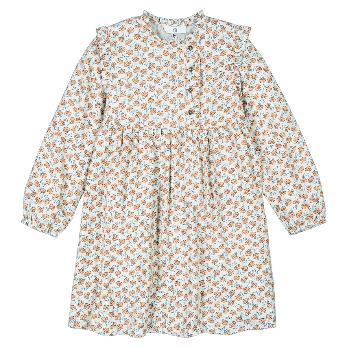 Robe Manches Longues, Motif Floral 3 Robe Manches Longues, Motif Floral – Image 3