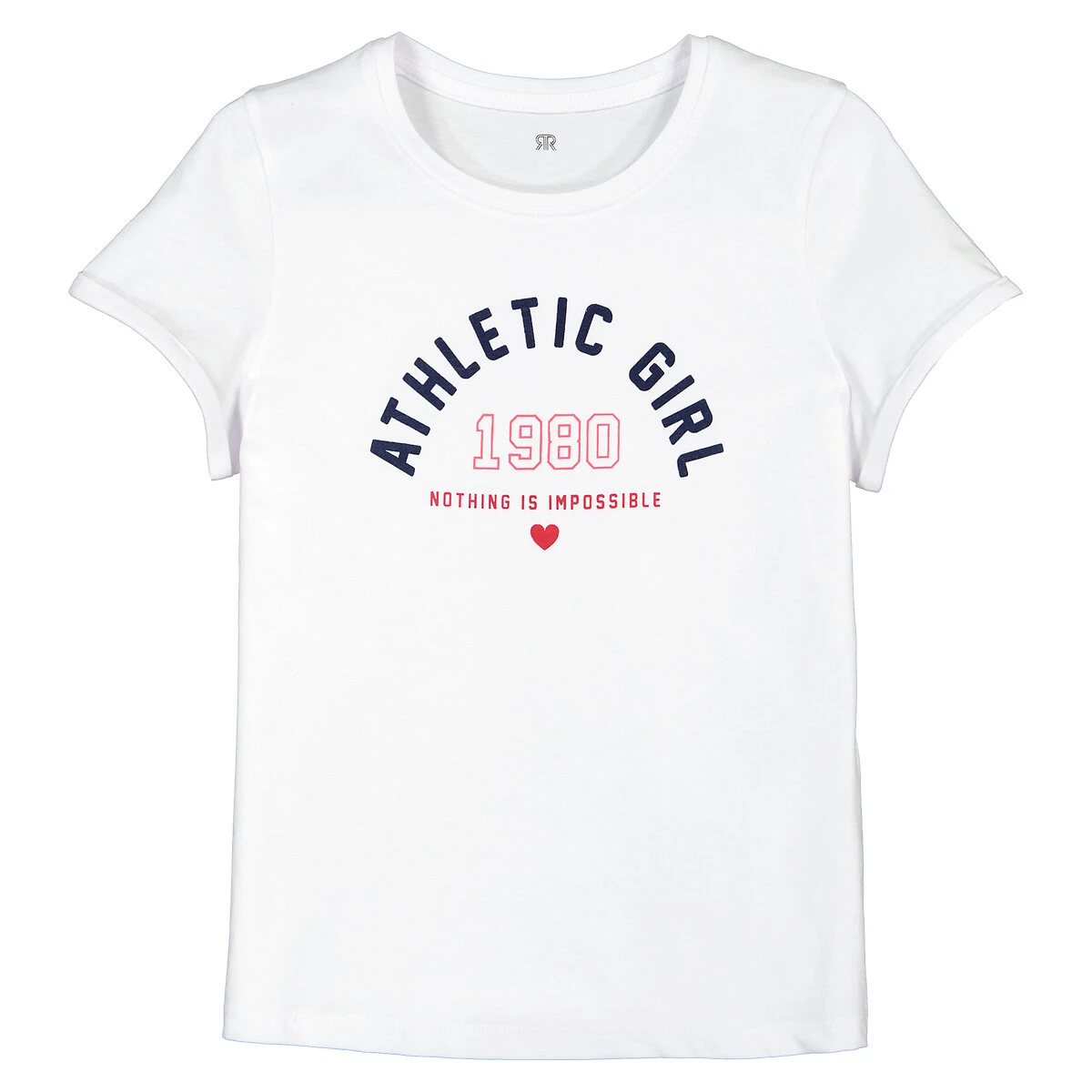 T-shirt Col Rond à Message Athletic Girl 3 T-shirt Col Rond à Message Athletic Girl – Image 3