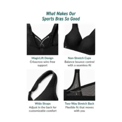 Glamorise Soutien-gorge De Sport, Sans Armatures, Magic Lift 15 Glamorise Soutien-gorge De Sport, Sans Armatures, Magic Lift -Mode Décontractée 16b60f4978157f11940c3dc906d1a1be