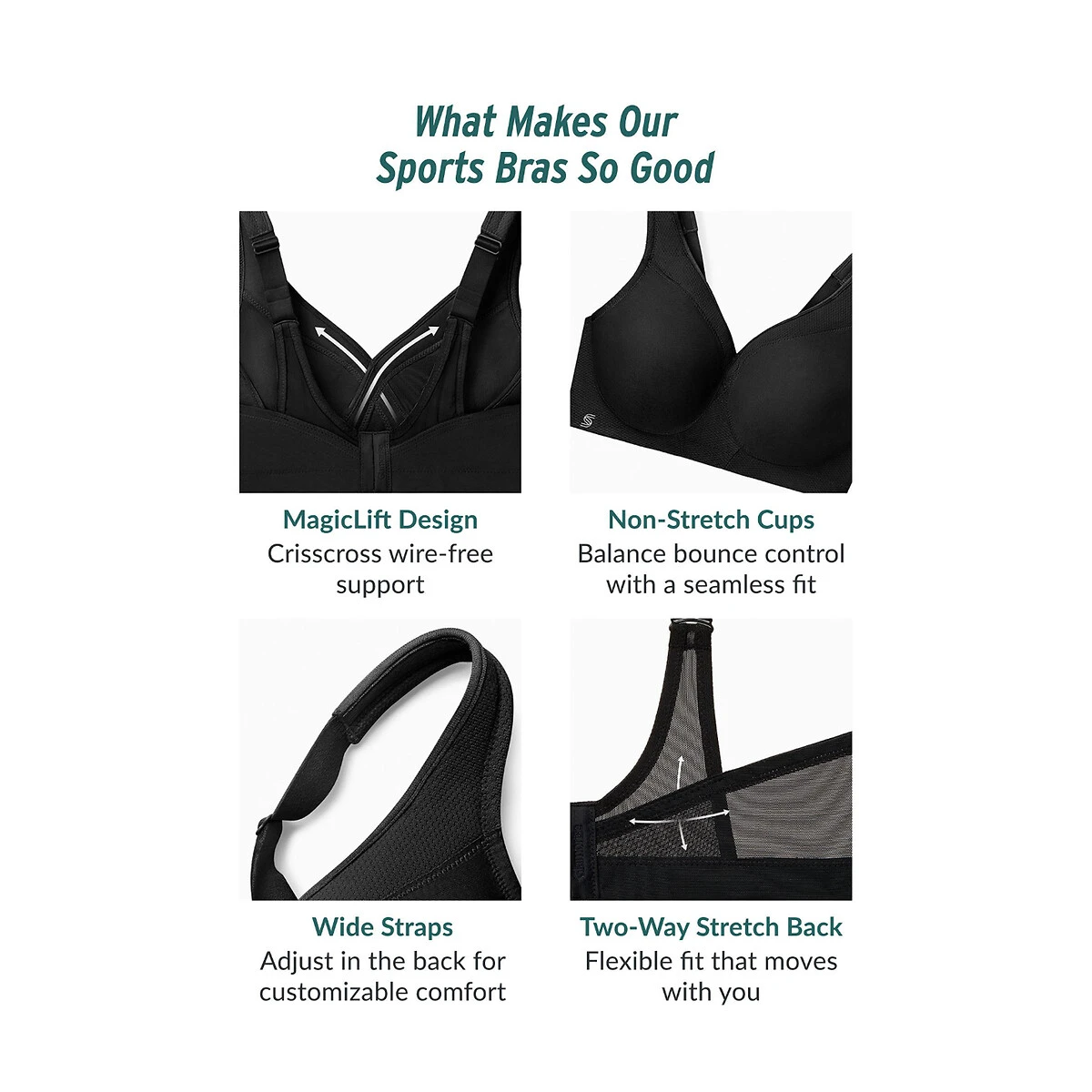 Glamorise Soutien-gorge De Sport, Sans Armatures, Magic Lift 6 Glamorise Soutien-gorge De Sport, Sans Armatures, Magic Lift – Image 6