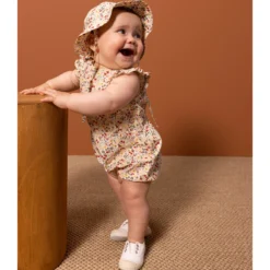 PETIT BATEAU Salopette Courte Manches Volantées -Mode Décontractée 16b93a9aeaafc140551c5fdae8fd3359