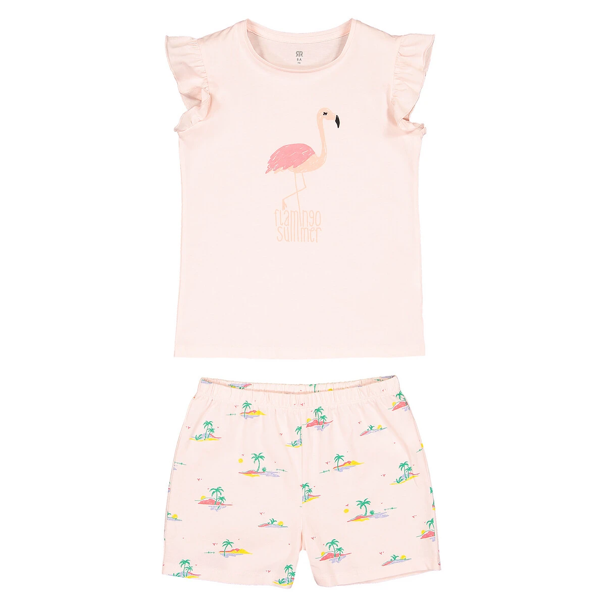 Pyjashort Imprimé Flamant Rose, 1 Pyjashort Imprimé Flamant Rose,