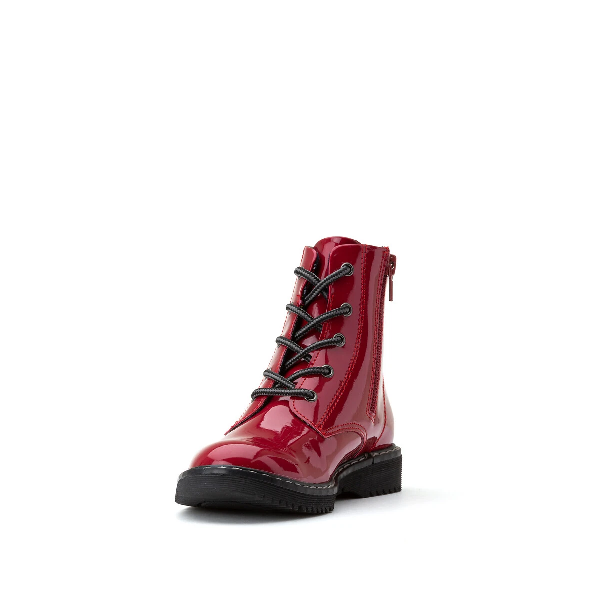 Bottines Vernies Zippées à Lacets 2 Bottines Vernies Zippées à Lacets – Image 2
