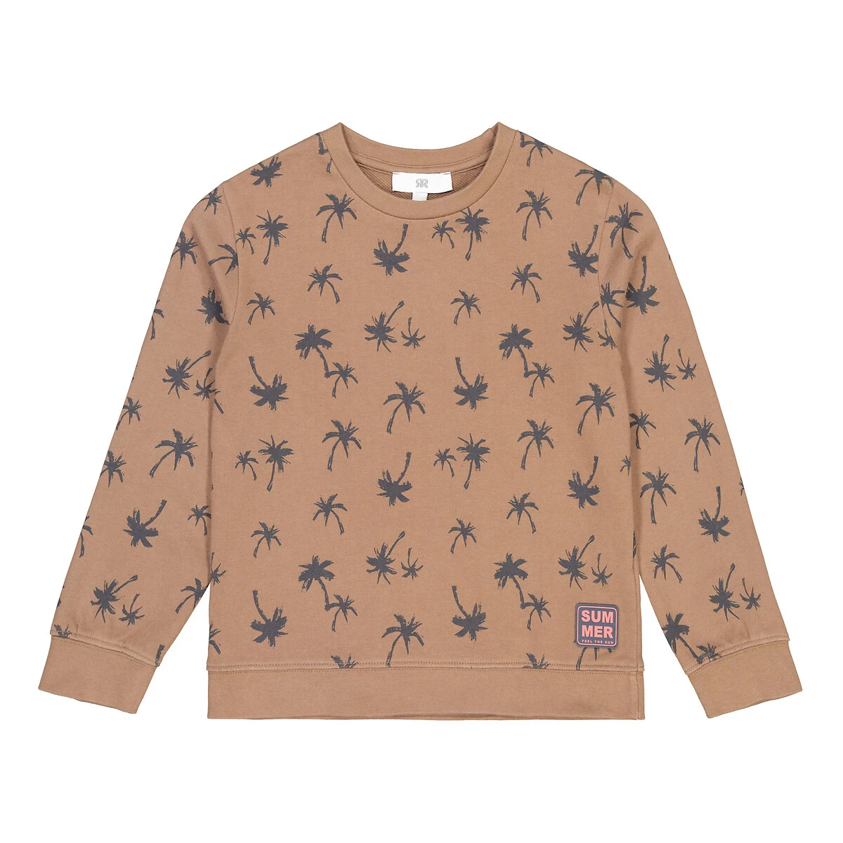 Sweat Col Rond En Molleton, Imprimé Palmiers 3 Sweat Col Rond En Molleton, Imprimé Palmiers – Image 3