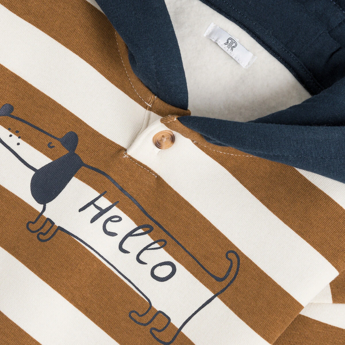 Sweat à Capuche Rayé En Molleton 5 Sweat à Capuche Rayé En Molleton – Image 5