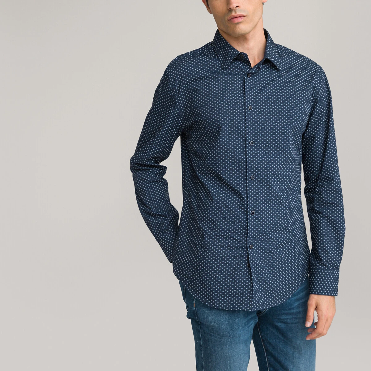 Chemise Droite Imprimée, Manches Longues 6 Chemise Droite Imprimée, Manches Longues – Image 6