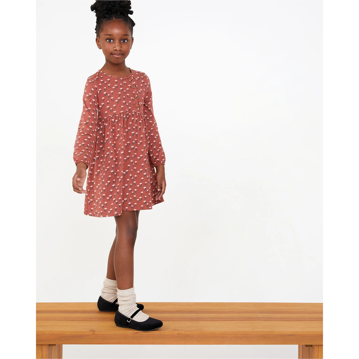 Robe Manches Longues Imprimé Fleurs 8 Robe Manches Longues Imprimé Fleurs – Image 8