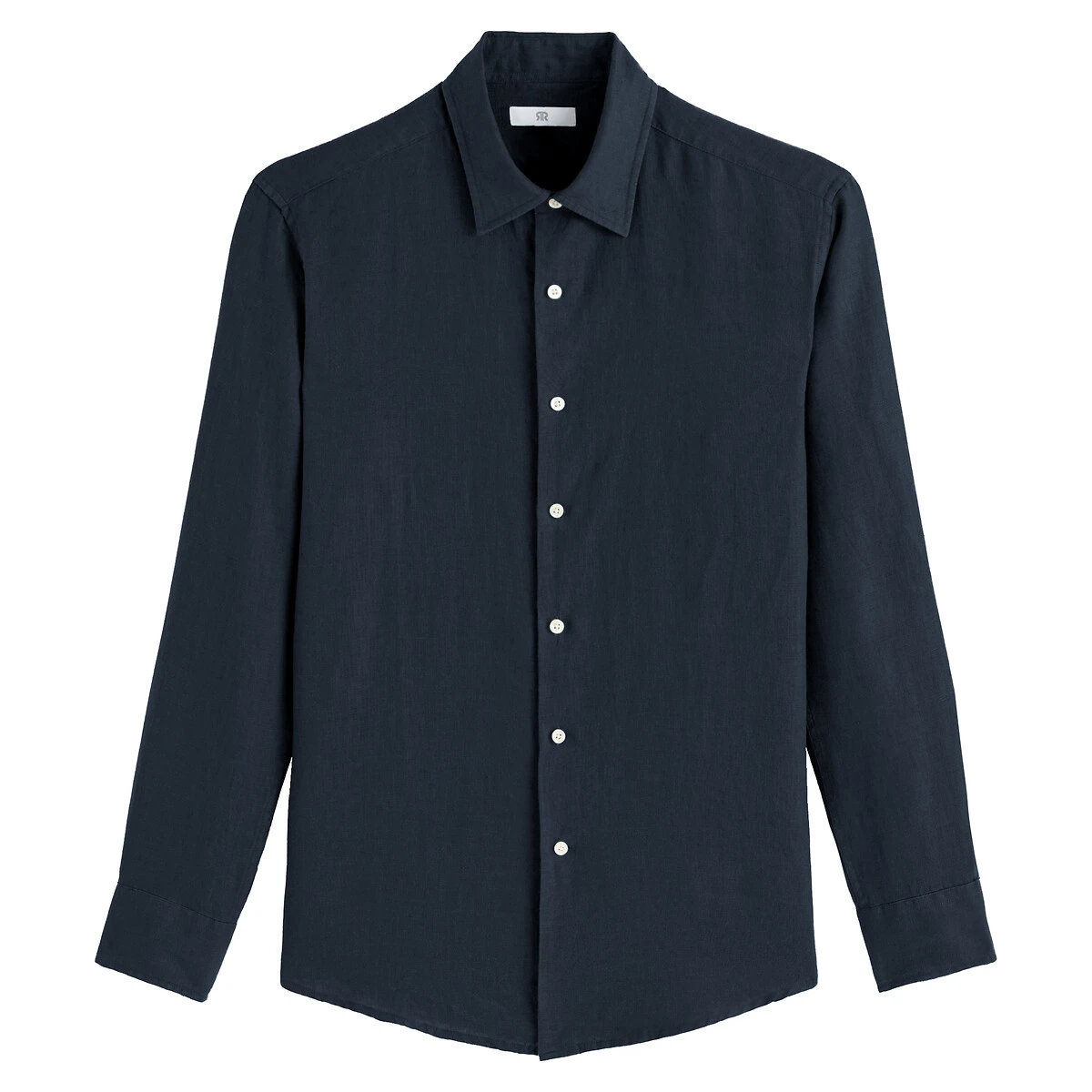 Chemise Droite Signature, Manches Longues, En Lin 5 Chemise Droite Signature, Manches Longues, En Lin – Image 5