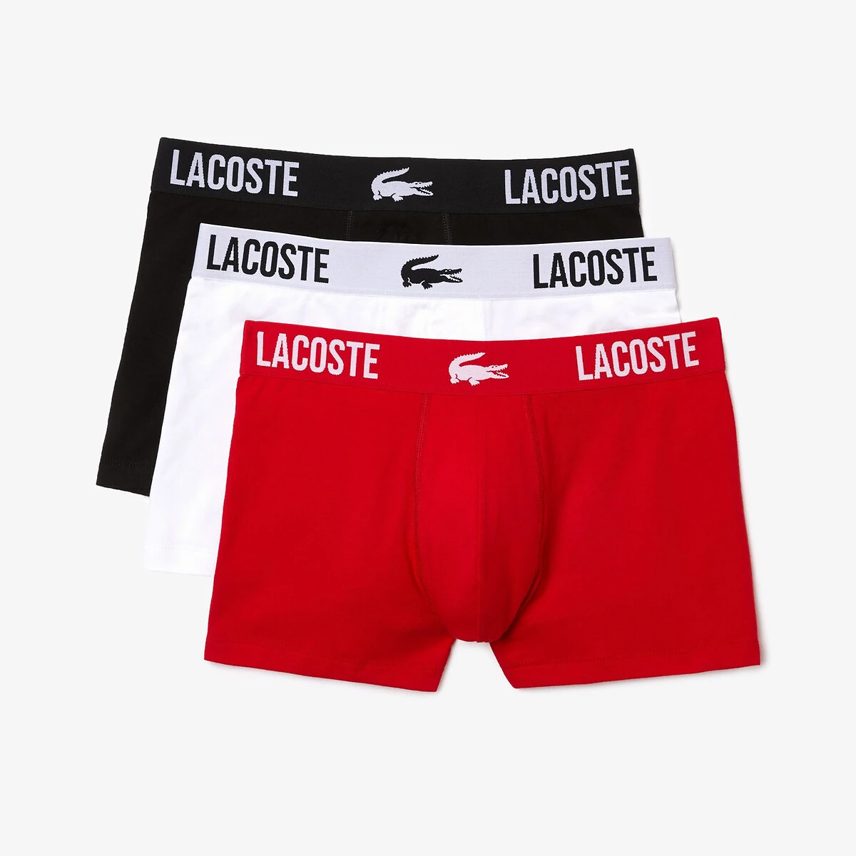 Lacoste Lot De 3 Boxers Ceinture Logo 1 Lacoste Lot De 3 Boxers Ceinture Logo