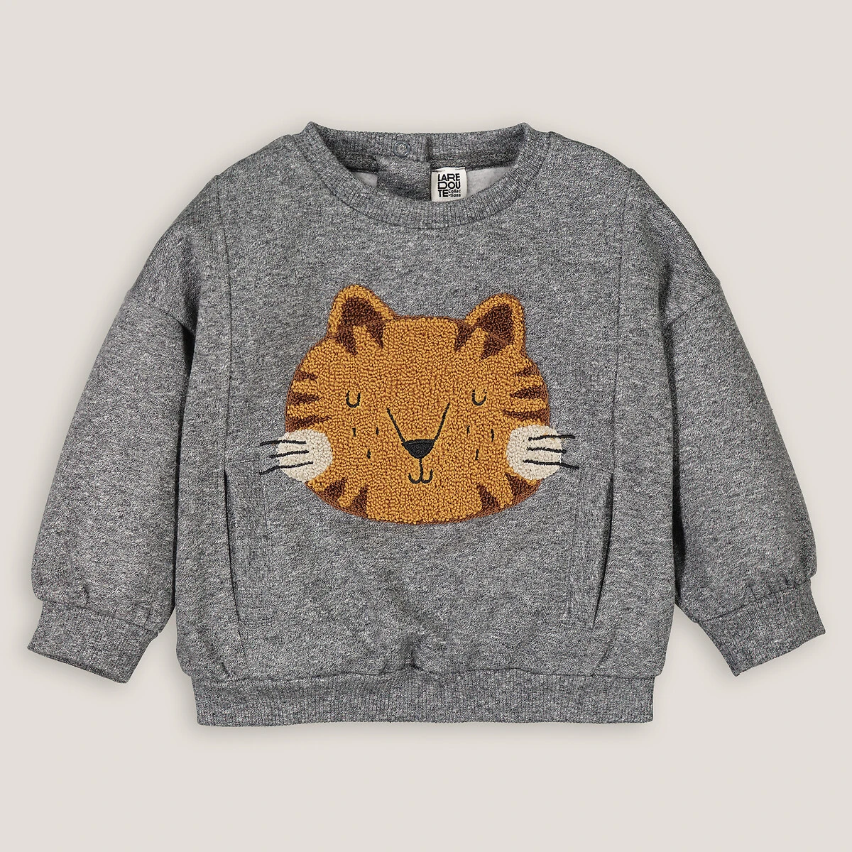 Sweat Col Rond, Motif Tigre En Molleton 3 Sweat Col Rond, Motif Tigre En Molleton – Image 3