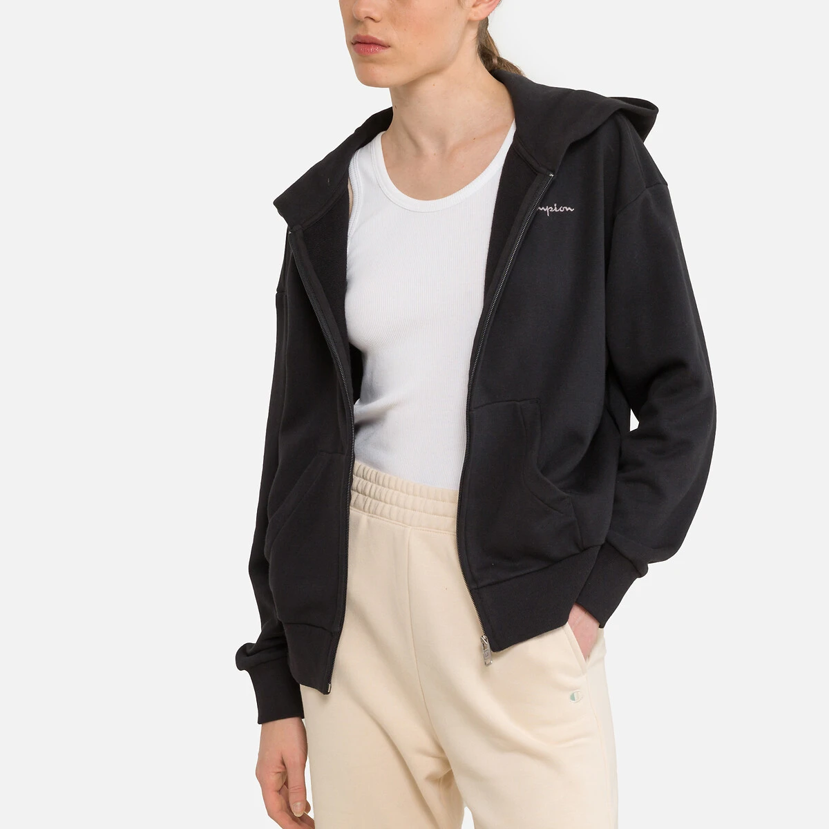 Sweat Zippé à Capuche, Rochester Champion Logo 1 Sweat Zippé à Capuche, Rochester Champion Logo