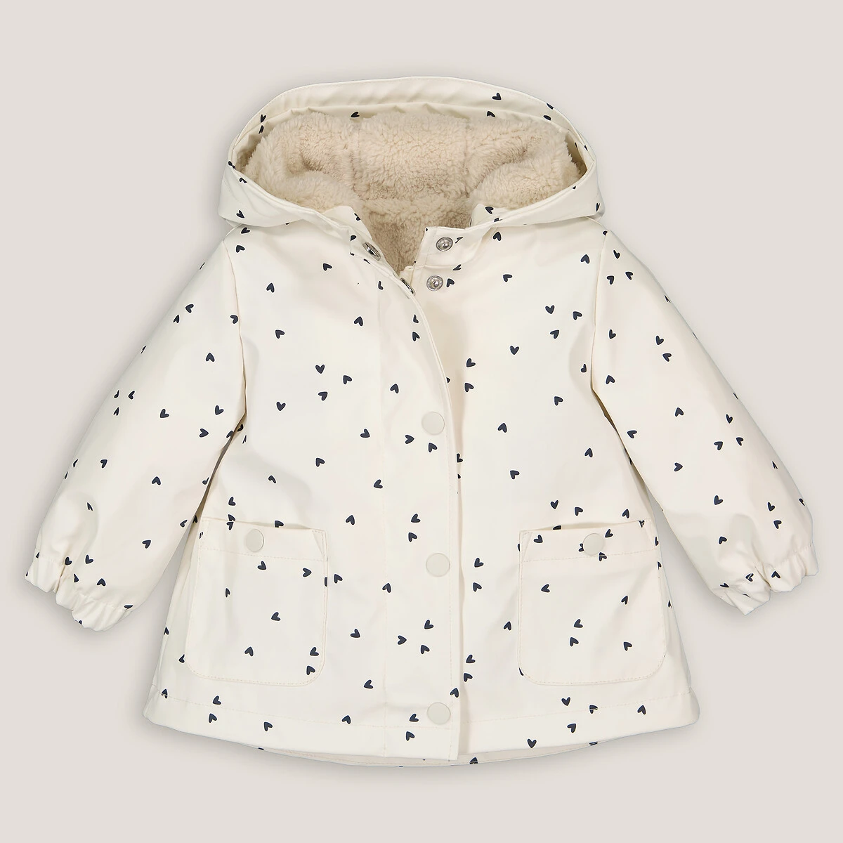 Parka à Capuche En Gomme, Imprimé Coeurs 3 Parka à Capuche En Gomme, Imprimé Coeurs – Image 3
