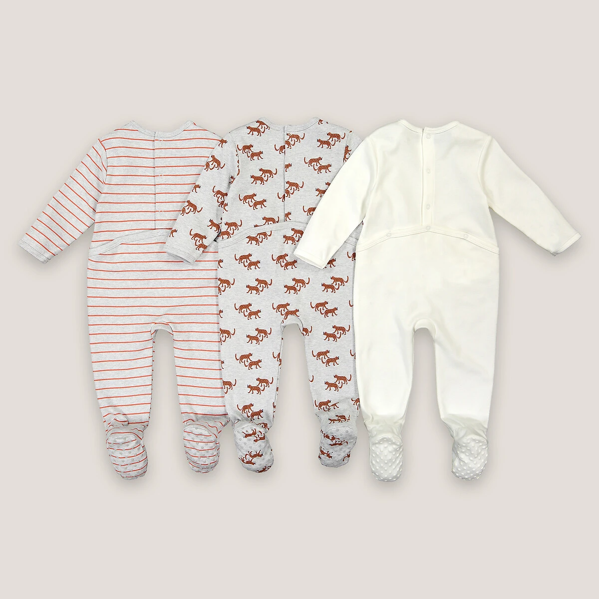Lot De 3 Pyjamas 1 Pièce En Coton 2 Lot De 3 Pyjamas 1 Pièce En Coton – Image 2