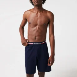 Lacoste Bas De Pyjama Short Ceinture Tricolore