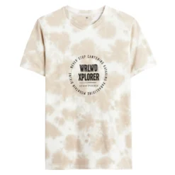 T-shirt Col Rond Tie And Dye, Imprimé Devant -Mode Décontractée 278443d7e8f108caa084c877e3b38585