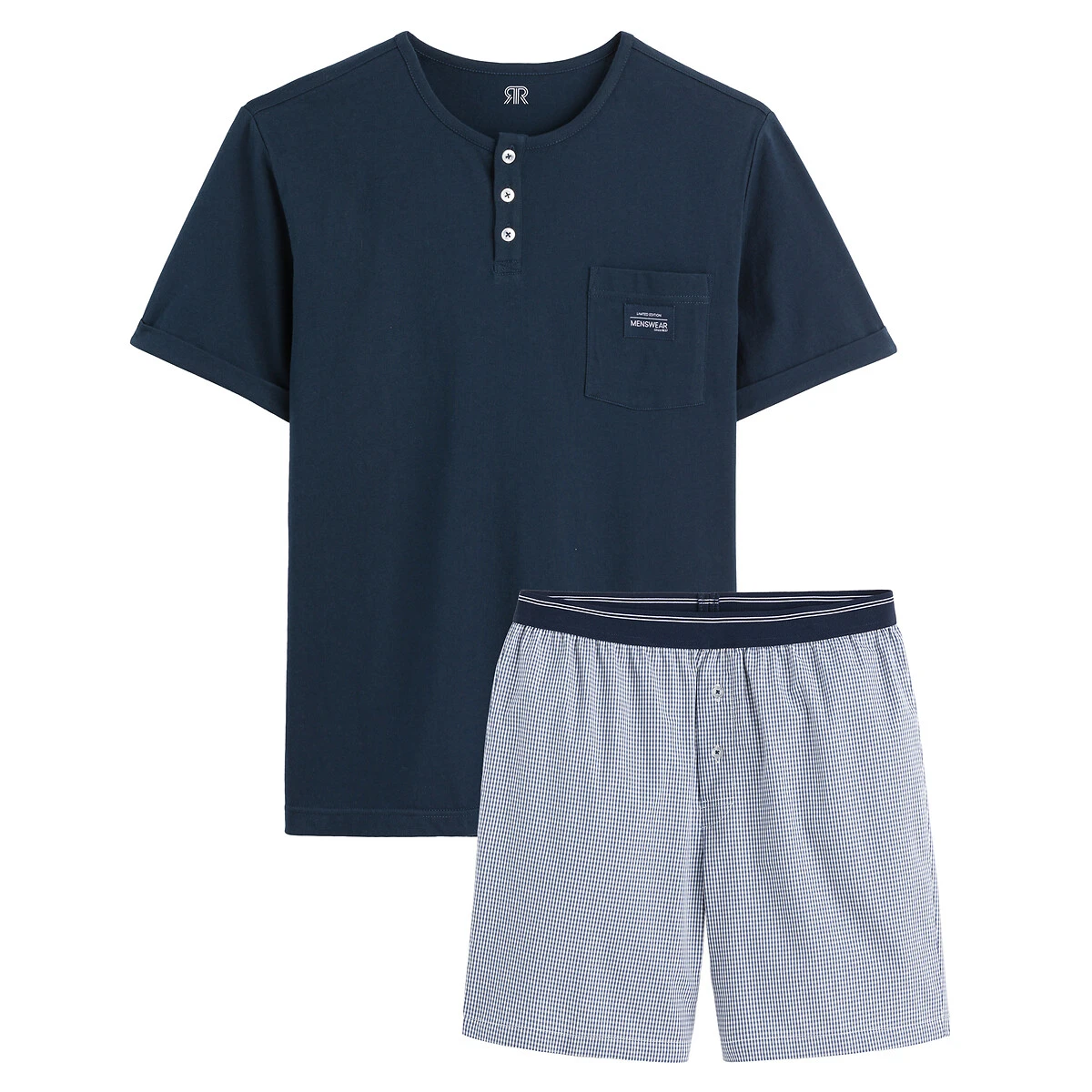 Pyjashort Encolure Ronde Boutonnée 5 Pyjashort Encolure Ronde Boutonnée – Image 5