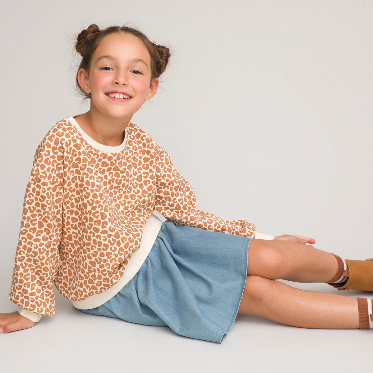 Sweat Col Rond Imprimé Léopard En Molleton 2 Sweat Col Rond Imprimé Léopard En Molleton – Image 2