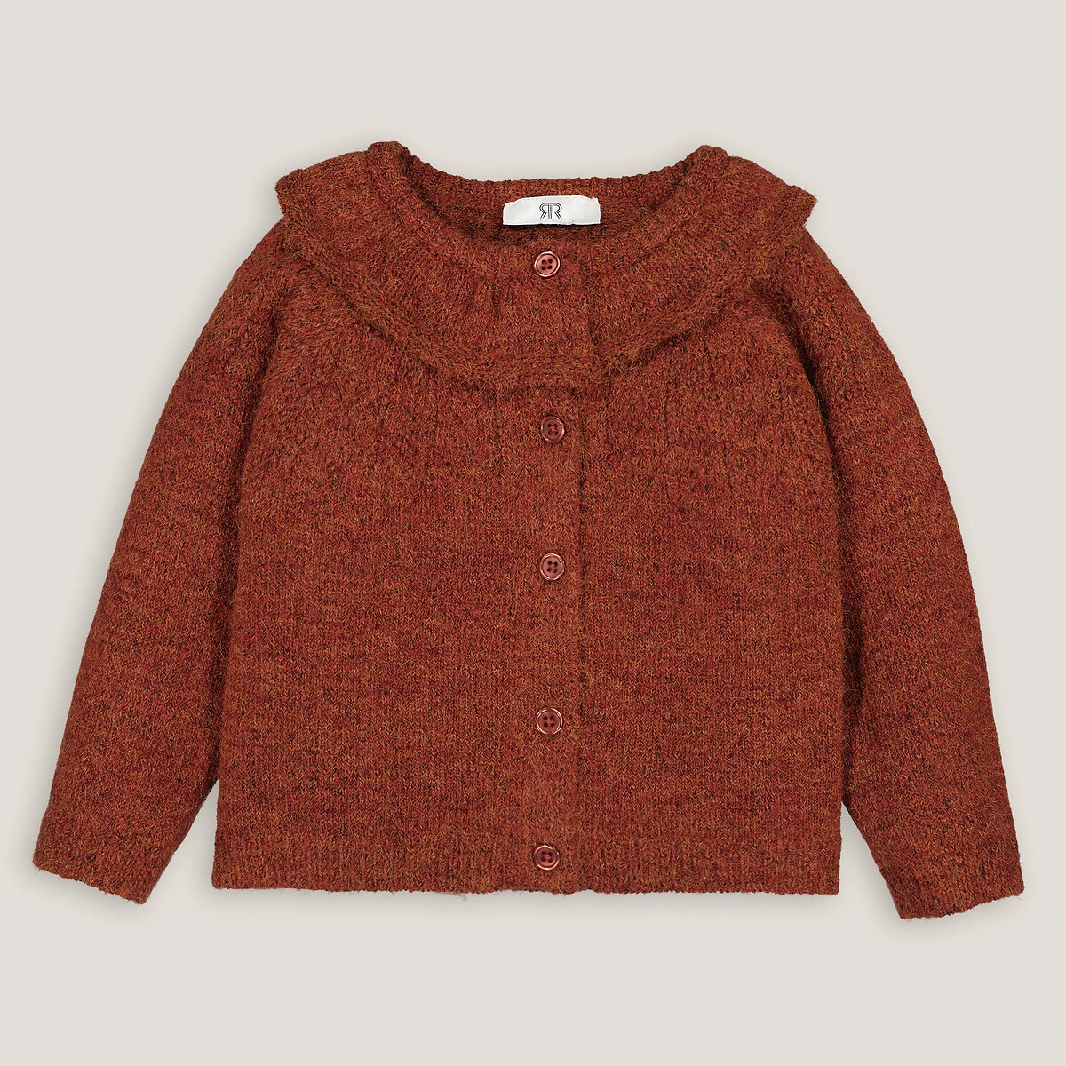 Cardigan Col Volanté En Fine Maille Boutonné 3 Cardigan Col Volanté En Fine Maille Boutonné – Image 3