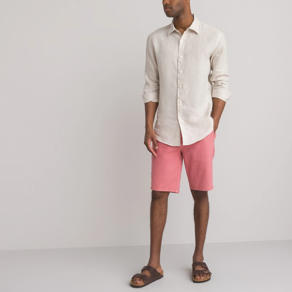 Chemise Droite Signature, Manches Longues, En Lin 10 Chemise Droite Signature, Manches Longues, En Lin – Image 10