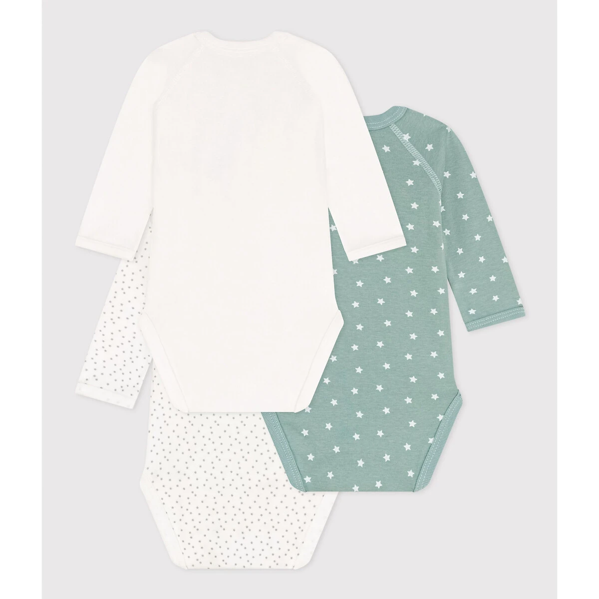 PETIT BATEAU Lot De 3 Bodies Croisés Manches Longues 2 PETIT BATEAU Lot De 3 Bodies Croisés Manches Longues – Image 2
