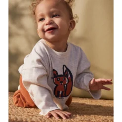 PETIT BATEAU T-shirt Manches Longues Bébé En Maille épaisse -Mode Décontractée 2d278fb93cbf7888e10708a2df6a8f69