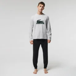 Lacoste Pyjama Manches Longues Gros Logo