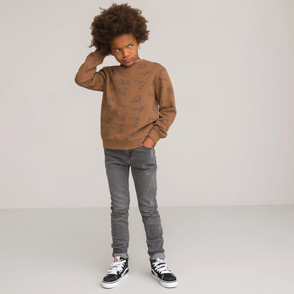 Sweat Col Rond Imprimé Dinosaures En Molleton 2 Sweat Col Rond Imprimé Dinosaures En Molleton – Image 2