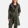 Rains Trench Long Ceinturé Zippé Unisexe CURVE W JACKET