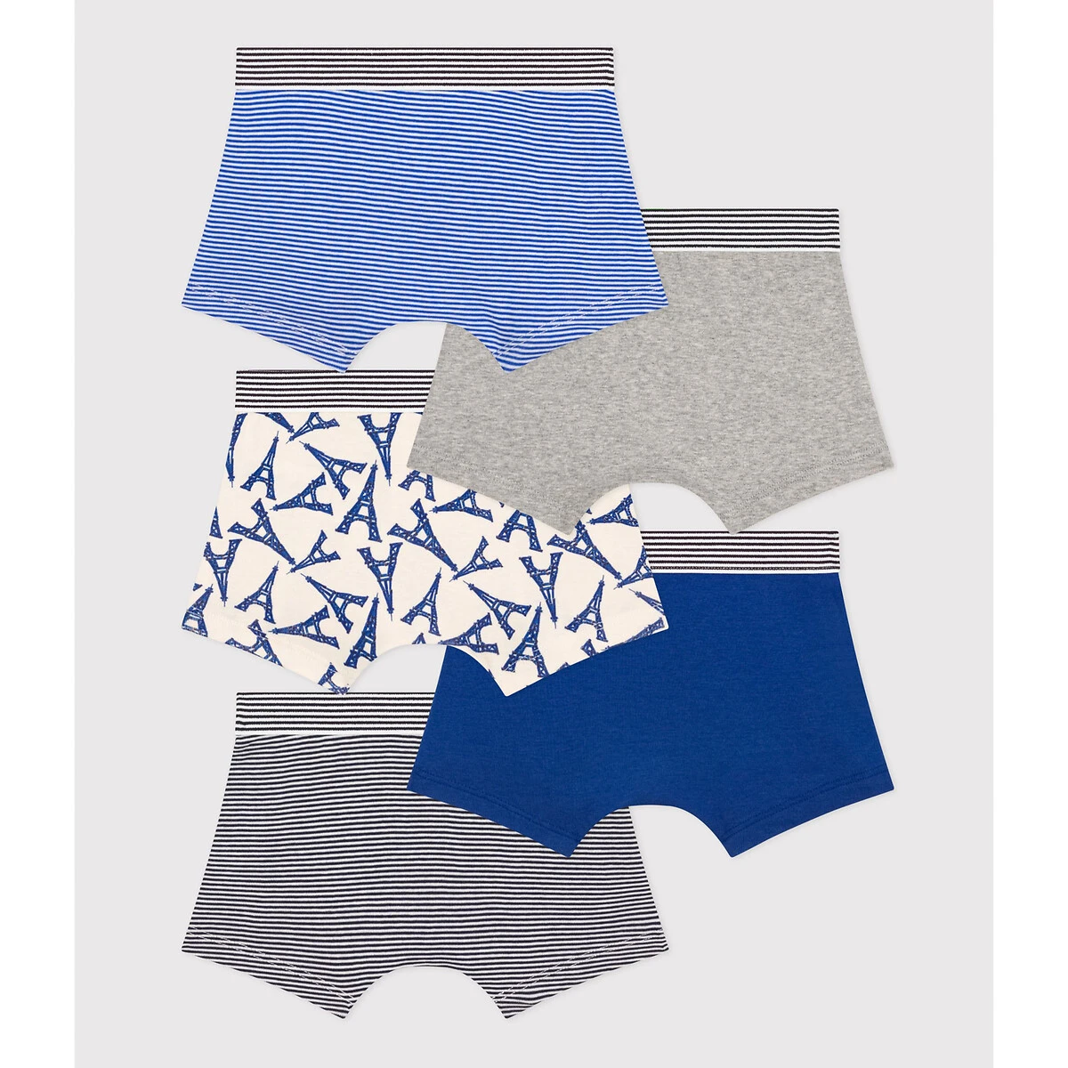 PETIT BATEAU Lot De 5 Boxers En Coton 2 PETIT BATEAU Lot De 5 Boxers En Coton – Image 2