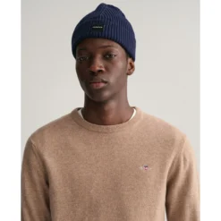 Gant Pull Col Rond En Lambswool -Mode Décontractée 31a1c7e9752d1c42351abd41b7547d3f