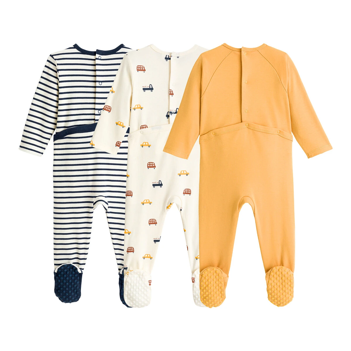 Lot De 3 Pyjamas 1 Pièce Coton Bio 2 Lot De 3 Pyjamas 1 Pièce Coton Bio – Image 2