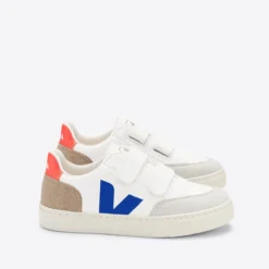 Veja Baskets Scratchées En Cuir SMALL V-12
