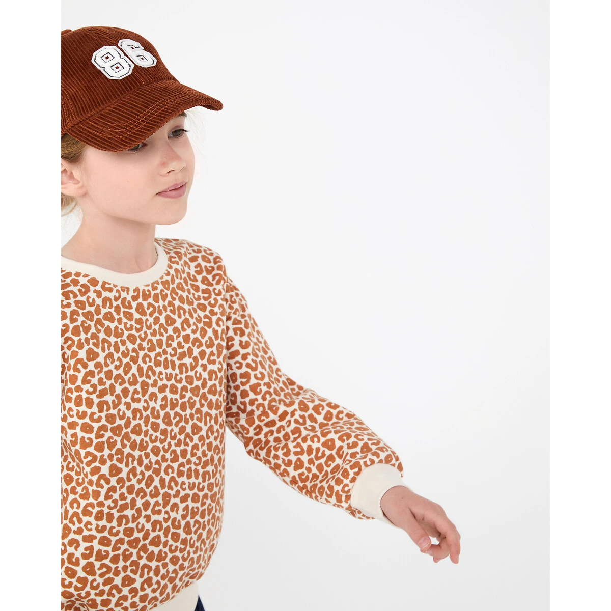 Sweat Col Rond Imprimé Léopard En Molleton 5 Sweat Col Rond Imprimé Léopard En Molleton – Image 5