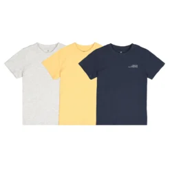 Lot De 3 T-shirts Col Rond, Message Poitrine -Mode Décontractée 36c4b80b116d1b05ca9aace5e403e6ef