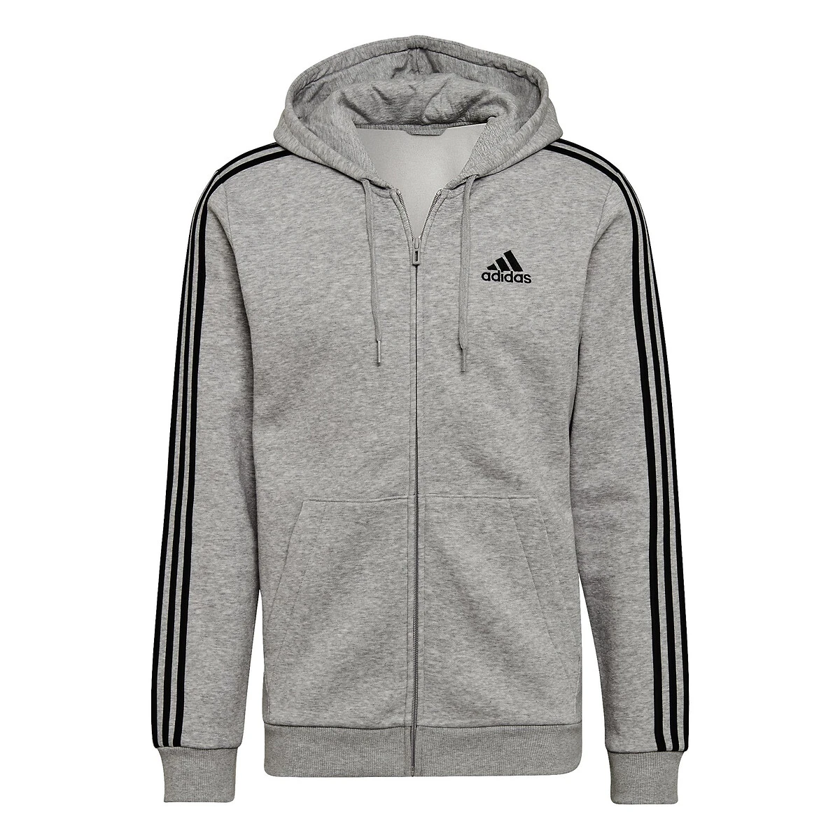 Adidas Sportswear Sweat Zippé à Capuche 3 Bande Molleton 5 Adidas Sportswear Sweat Zippé à Capuche 3 Bande Molleton – Image 5