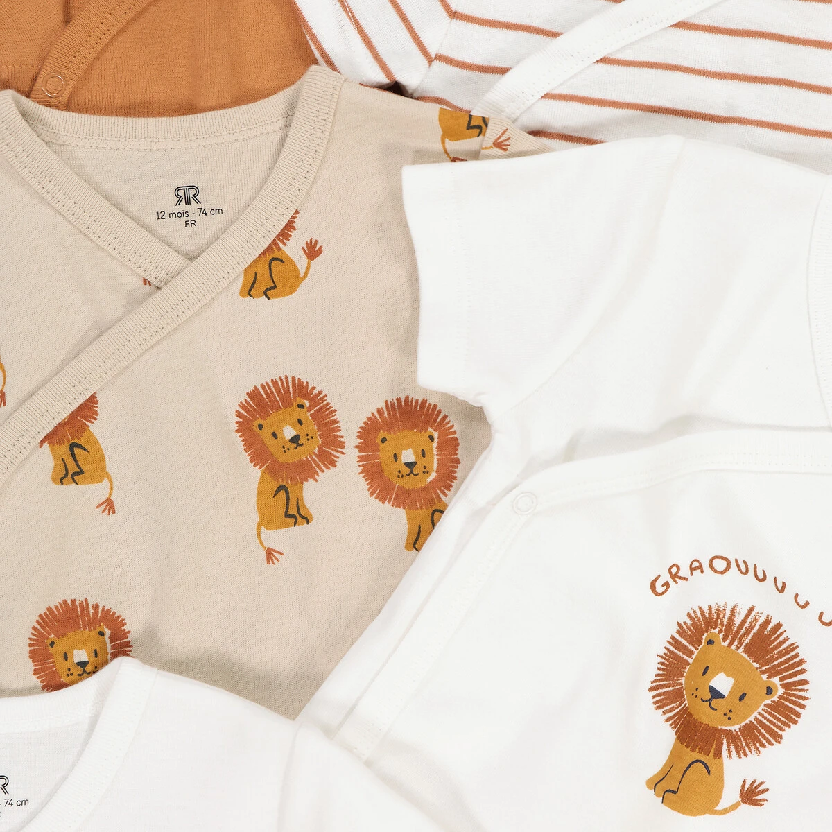 Lot De 5 Bodies Naissance Manches Courtes 2 Lot De 5 Bodies Naissance Manches Courtes – Image 2