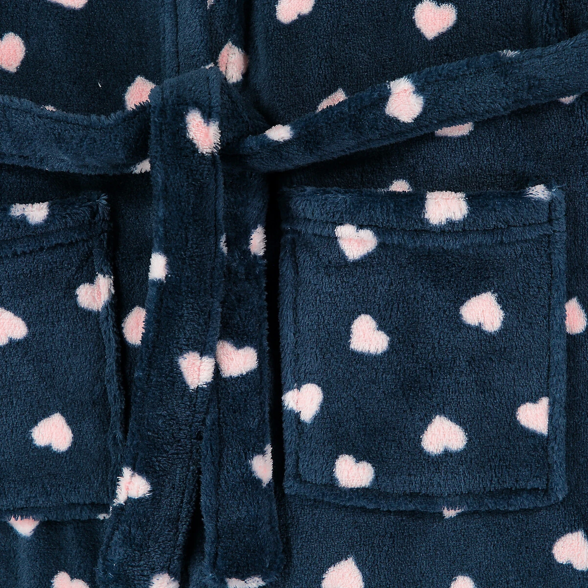 Robe De Chambre à Capuche En Polaire Imprimé Cœur 4 Robe De Chambre à Capuche En Polaire Imprimé Cœur – Image 4